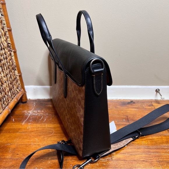 COACH Sullivan Portfolio Brief In Signature Canvas - Picture 9 of 15